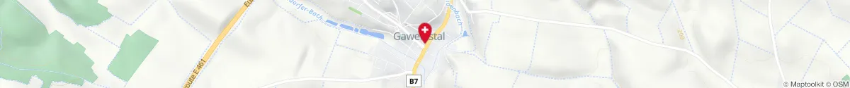 Kartendarstellung des Standorts für Apotheke Zum heiligen Georg in 2191 Gaweinstal